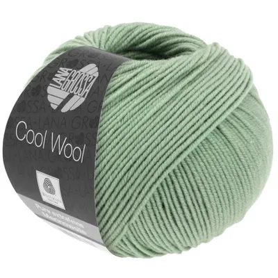 Produktbild von Lana Grossa COOL WOOL 50 g pflegeleichtes Strickgarn aus extrafeiner Wolle 95 Farben Farbe 2078 - Resedagrün