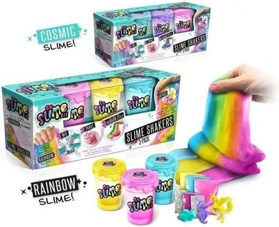 Immagine prodotto di Slime Shakers confezione da 3, Cosmic o Rainbow, set fai da te per creare lo slime con personaggio a sorpresa, dai 6 anni in su