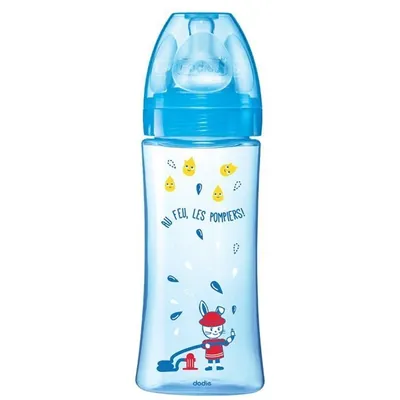 Zdjęcie produktu dla Dodie 6171608 Initiation+ Firefighter PP Bottle 330 ML 6M+ Butelka dla niemowląt + smoczek, pojemność 330 ml, bez