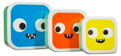Monster Lunchboxen Set 3er-Pack – Brotdosen für Kinder