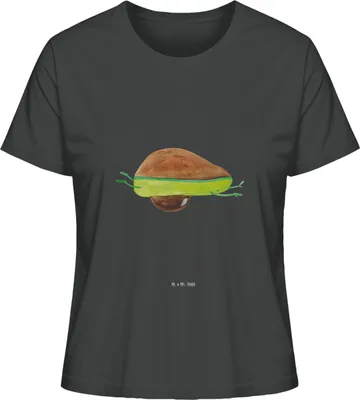 Produktbild von Mr. & Mrs. Panda Basic Shirt Damen Avocado Yoga Größe M - Anthrazit - Geschenk, Bauch, Haha, T-Shirt für Frauen, Baumwoll, Hilfe, Sport, Oberteil, Humor