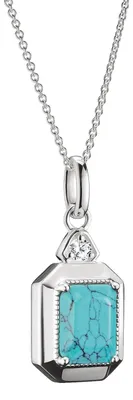 Produktbild von Thomas Sabo KE2366-405-17-L45V Damen-Kette Elyndra Türkisfarbenes Oktagon