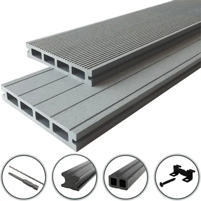 Produktbild von WPC Profi Terrassendielen 220 cm Diele 25mm Steingrau Grau Bausatz 2 - 60 m²