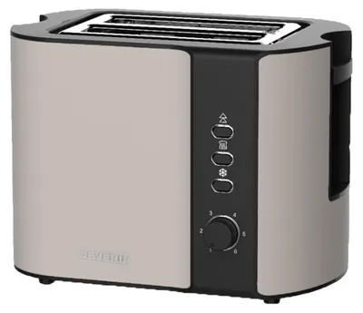Obrázek produktu pro Severin AT 9576, 2 krajíců, Béžová, Černá, Nerezová ocel, Knoflíky, 800 W, 0,85 m