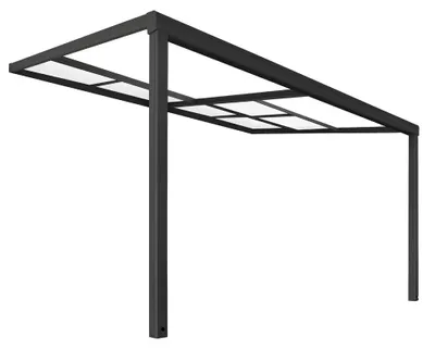 Produktbild von HOME DELUXE - Terrassenüberdachung SOLIS DELUXE - 390 x 295 x 233 / 272 cm - inkl. Schiebedachfunktion - inkl. Hohlkammerplatten, Montagematererial I Pergola Überdachung Terrassendach