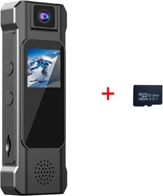 Immagine prodotto di INF 4K HD Body Camera con Scheda di Memoria da 128GB - Portatile e Facile da Usare
