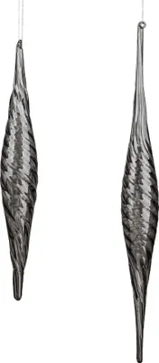 Produktbild von Deko Hänger Zapfen SMOKE H. 40cm aus farbigem Optikglas Formano WA