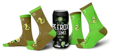 Productafbeelding van DELPHIN BEEROX WORM, 41–46, groen, set van 2 sokken in blik, artikelnummer 101006802