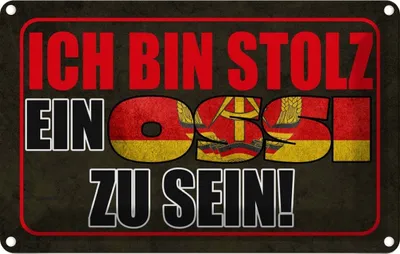 Produktbild von vianmo Blechschild 20x30 cm ich bin stolz ein Ossi zu sein Dekoration Spruch Zitat