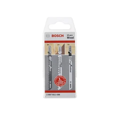 Obrázek produktu pro Bosch 2 607 011 436, List pro přímočarou pilu, Dřevo, 15 kusů, Blistr