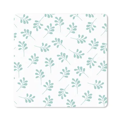 Produktbild von MuchoWow® Mauspad Mousepad Blätter - Muster - Blau 30x30 cm - Mousepads - Maus Mat - Pad - Mausunterlage - Gaming