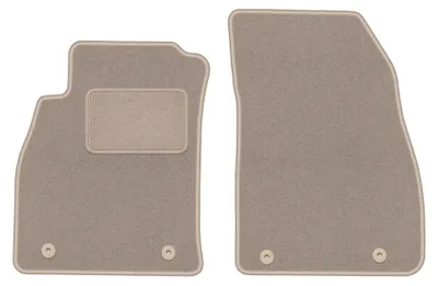 Productafbeelding van Velours voormatten voor Saab 9-5 II NG 2010-2012 (sedan/stationwagen/liftback/hatchback) – 2-delig, beige, op maat – Wielganizator LUX