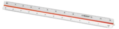 Image de WESTCOTT E-10162 00 WESTCOTT Règle triangulaire Architecte 2, en plastique, blanc