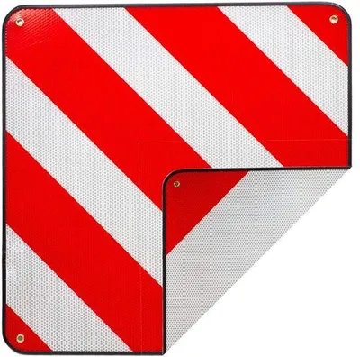 Productafbeelding van Waarschuwingsbord 2-in-1 - Verkeersbord Spanje Italië - Veiligheid Aangeven - Reflecterend Aluminium - 50 x 50 cm - Rood Wit