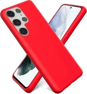Image de Housse pour Samsung Galaxy S23 Ultra Housse de protection en silicone Gel Case Housse pour téléphone portable, rouge