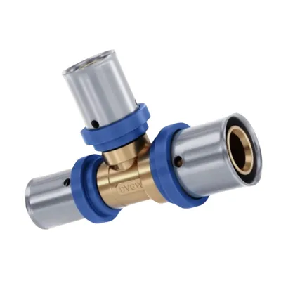 Produktbild von Pipelife PEX Reduzier-T-Stück 20x16x16 | Radopress | Pressfitting | UBA | 95°C