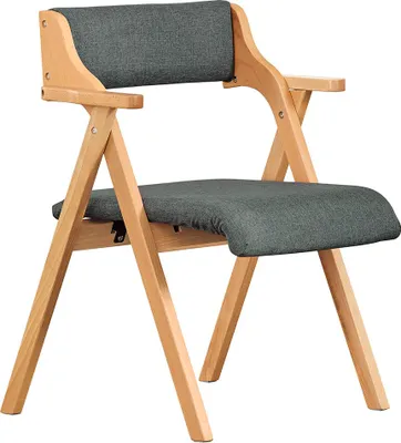 Image de SoBuy Chaise pliante Avec accoudoirs Gris Style scandinave FST98-SG