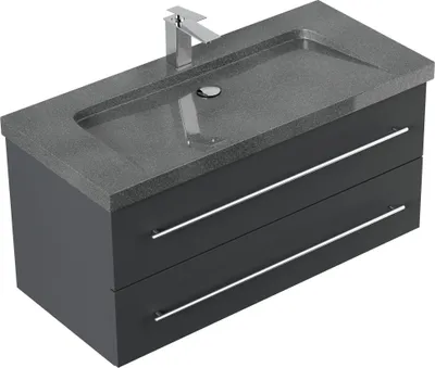 Produktbild von Badmöbel Granit G654 YAMO 100 cm 1 Hahnloch SoftClose in versch. Ausführungen
