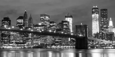 Produktbild von Tulup® Leinwandbild - 140x70 cm - Wandkunst - Drucke auf Leinwand - Leinwanddruck - Sehenswürdigkeiten & Architektur - Schwarzweiß - Manhattan New York