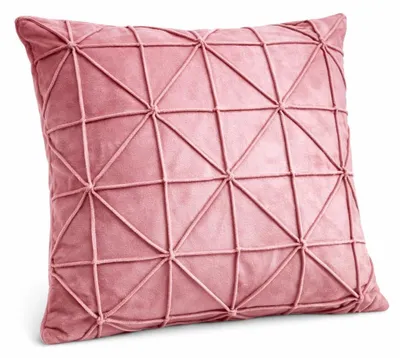 Kissenhülle 45x45 cm, Polyester-Samt, verdeckter Reißverschluss, Rosa