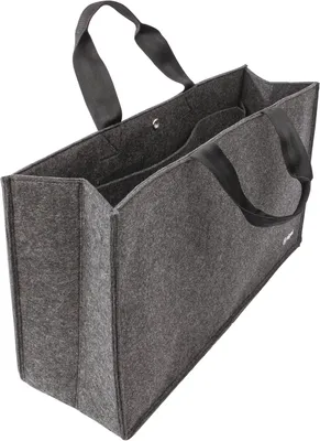 Produktbild von Sigel BA433 Büro Organizer, Bürotasche, faltbare Arbeitstasche, Laptoptasche bis 17,3 Zoll, synthetischer Filz, dunkelgrau, 50 x 15 x 28 cm