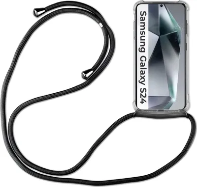 Produktbild von Handykette für Samsung S21 S22 S23 S24 FE Plus Ultra Handyhülle mit Band Hülle Galaxy S24 Schwarz
