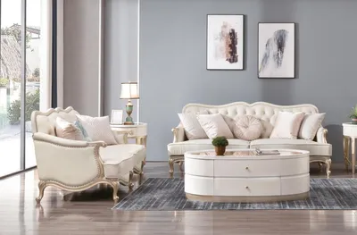 Immagine prodotto di Divano Chesterfield classico 3+2 posti Divano Mobili Beige Divani Hotel