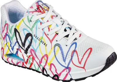 Produktbild von Skechers Uno - Spread The Love - Weiß / Multi Synthetik Größe: 39.5 Normal