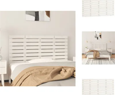 Produktbild von vidaXL Wand-Kopfteil Weiß 146x3x63 cm Massivholz Kiefer -  Kopf- & Fußenden