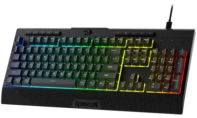 Produktbild von RGB-beleuchtete Gaming-Tastatur mit Membrantasten und Makrotasten