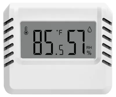 Produktbild von Thermometer-Hygrometer für den Innenbereich, Raumthermometer mit Feuchtigkeitsmesser und Temperatur-/Feuchtigkeitssensor, weiß