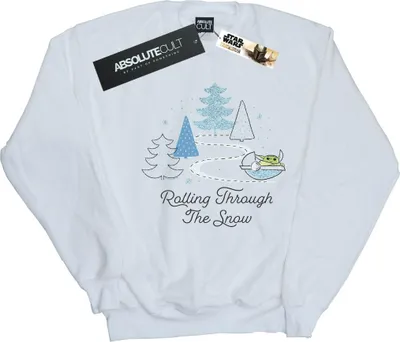 Produktbild von Star Wars - "The Mandalorian Rolling Through The Snow" Sweatshirt für Herren BI46523 (L) (Weiß)