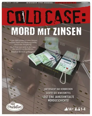 Obrázek produktu pro ThinkFun - 76486 - Cold Case: Vražda s úroky. Záhada vraždy ve vašem vlastním domě. Kdo najde vraha? Logická hra pro jednotlivce nebo skupiny od 14 let