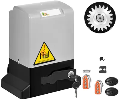 Productafbeelding van VEVOR Automatische poortopener – Draagvermogen van 1300 lbs (590 kg), met infrarood veiligheidssensoren en 2 afstandsbedieningen, schuifpoortmotor