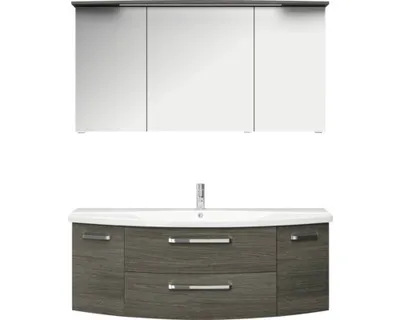 Produktbild von PELIPALSerie 4010 40101400219 Block bestehend aus:Keramik-Waschtisch, Unterschrank, Spiegelschrank mit Kranz / 144cm