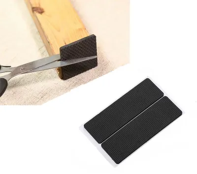 Image de Protections autocollantes pour pieds de meubles – Protection pour meubles – Lot de 4 pièces – Rectangulaires – Patins de protection pour meubles – Protection de sol – Revêtement antidérapant pour pieds de chaises – Feutre résistant aux rayures – 14,5 x 4,5 cm – CHPN