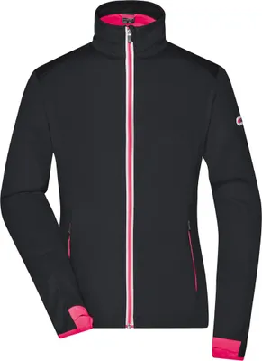 Produktbild von James & Nicholson Damen Softshell-Jacke JN1125 Gr. 2XL black/light-red