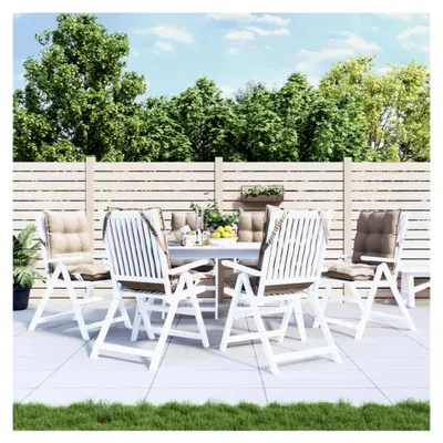 Produktbild von Niedriglehner-Auflagen 6 STK. Taupe Oxford-Gewebe, Liegenauflage, Auflage für Gartenliege, Sitzkissen für Gartenmöbel, Bankauflage, Stuhlauflage für Hochlehner, Sitzauflagen