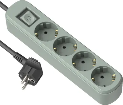 Obrázek produktu pro Elektrodistribuce Electraline 62424 s 4 zásuvkami – 16A – s vypínačem – kabel 1,5 m