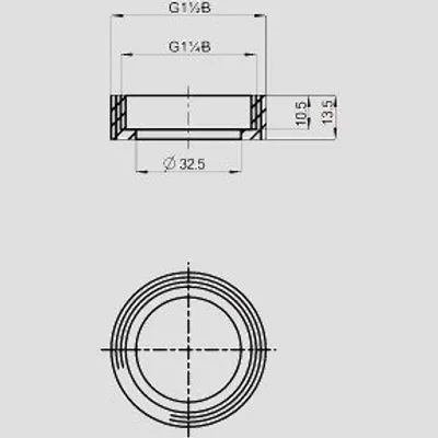 Produktbild von SANIT Übergangsstück DN 40x32, AG 11/2 x IG 11/4  01.485.00..0000