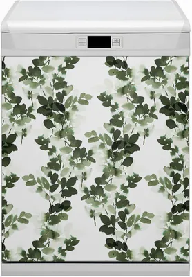 Produktbild von Küche Magnet für Spülmaschine  Abwaschbar 60x70 cm Geschirrspüle  - Grüne Blätter
