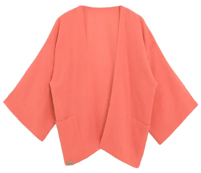 Produktbild von Knit Factory Elva Kimono Kurz - Sunset Orange - 36/42