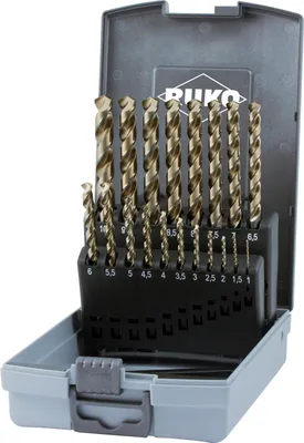 Immagine prodotto di RUKO 228214RO HSSE-Co 5 Metal twist drill bit set 19-piece DIN 338 Triangular shank 1 Set