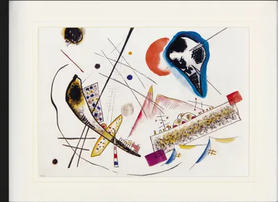 Produktbild von Wassily Kandinsky Gerahmtes Bild Mit Edlem Passepartout | Wand-Bilder | Im Bilderrahmen - Lyrische Komposition, 1922 (60 x 80 cm)