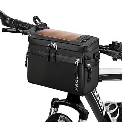 Produktbild von Lenkertasche Fahrrad – Wasserdichte Lenkertasche mit Smartphone-Halterung – Abnehmbar - Umhängetasche – Geeignet für Elektrofahrräder