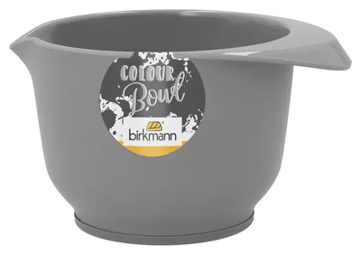 Immagine prodotto di Birkmann Colour Bowl Rühr- und Servierschüssel, Rührschüssel, Schüssel, Melaminharz, Grau Matt, 500 ml, 708884