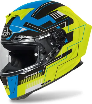 Produktbild von Integralhelm Crosshelm Schutzhelm AIROH GP 550S Challenge Gelb Blau Größe XL