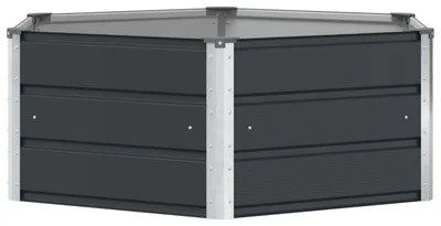 Produktbild von vidaXL Pflanzkübel Anthrazit 129 x 129 x 45 cm Stahl