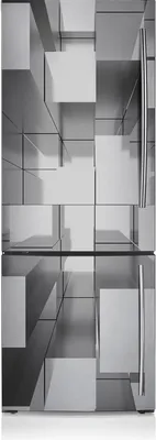 Produktbild von Kühlschrank Aufkleber Kühlschrankmagnete Dekoration Kühlschrankfolie 70x190 cm - Graue Fliese