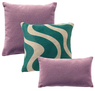 Produktbild von Dutch Decor Dekokissen-Set Purple Wave 45x45 cm Blau